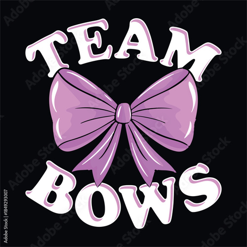 Team Bows Gender Reveal Funny Gender Reveal T shirt Design