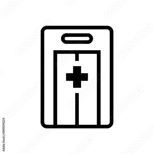 Medical device icon vector illustration for hospital equipment and healthcare facility assistance symbol design