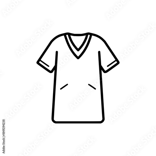 Outline medical scrub uniform vector illustration for healthcare professionals and hospital staff apparel