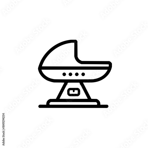 Baby scale icon for newborn weight measurement and tracking of infant growth and development health care 100