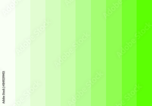 stretching the green color from bright to light