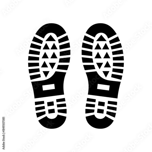 Footprint Pattern: A pair of shoe footprints, a symbol of movement, exploration, and the path forward. the detailed design underscores the journey, hinting at both the present and future.