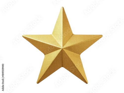 Wallpaper Mural A single gold star shining brightly on a clean white background Torontodigital.ca