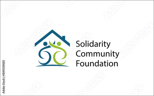 Illustration graphic vector of charity donation or community foundation logo design template