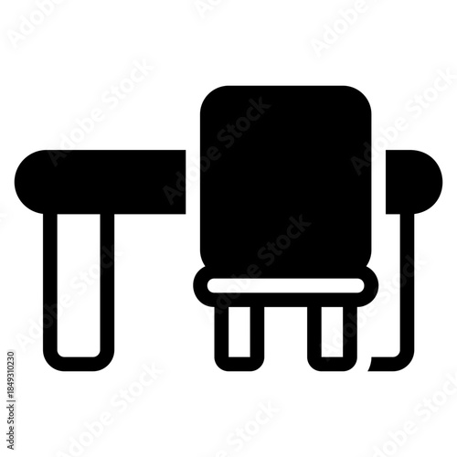 Table and chair  icon