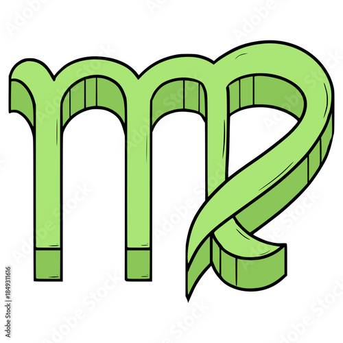 Virgo icon illustration hand drawn outline vector
