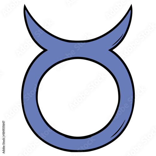 Taurus icon illustration hand drawn outline vector