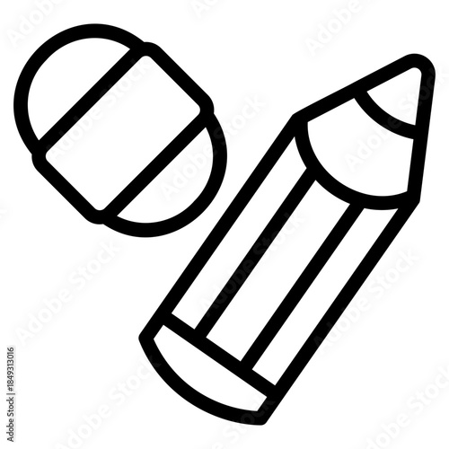 Pencil and eraser icon
