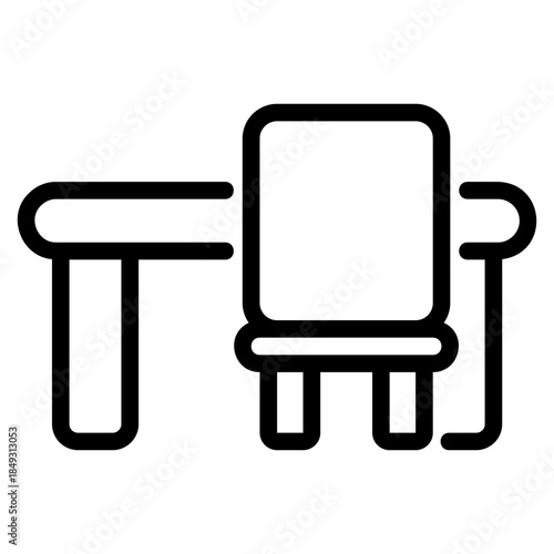 Table and chair  icon