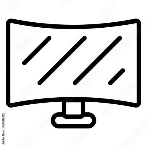 Curved TV icon