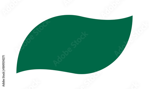 Twisted Rectangle Leaf Shape Green Icon