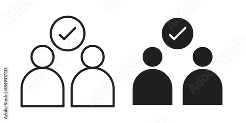 Business deal icons. Line Illustration Vector Template. Clipart concept illustration