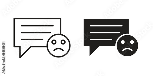 Complaint icons. Line Illustration Vector Template. Clipart concept illustration