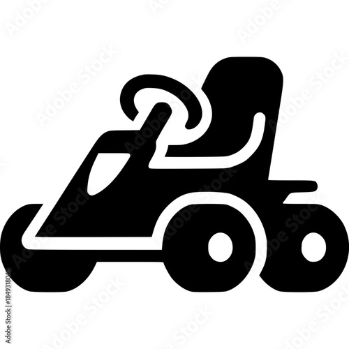Go Kart Icon Vector