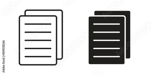 Copy icons. Line Illustration Vector Template. Clipart concept illustration