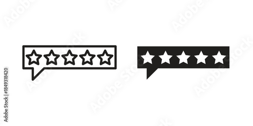 Customer feedback icons. Line Illustration Vector Template. Clipart concept illustration
