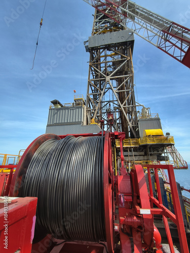 Coiled tubing unit on the jack up rig for well intervention and services