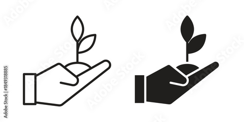 Eco-friendly icons. Line Illustration Vector Template. Clipart concept illustration