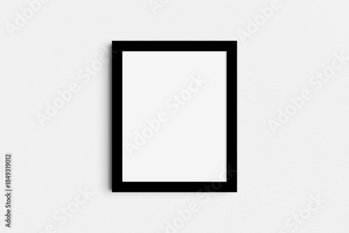 Frame mockup 4:5, 8x10. Single black frame mockup. Clean, modern, minimalist, bright. Portrait. Vertical.