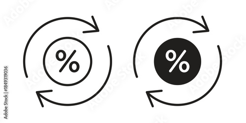Exchange rate icons. Line Illustration Vector Template. Clipart concept illustration