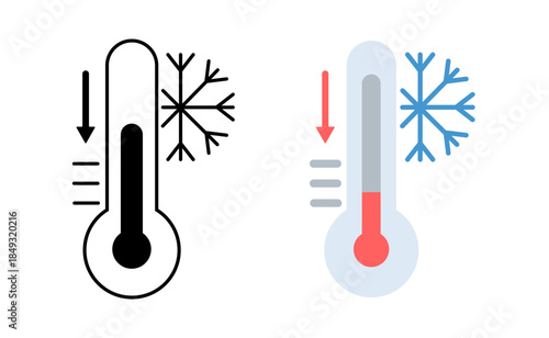 Low Temperatures Icon Element For Design.