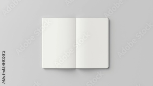 book, notebook template on gray background 