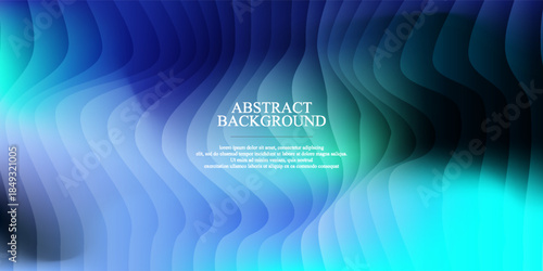 Futuristic neon texture with vibrant shades of blue green gradients and bright smooth fluted vertical lines.