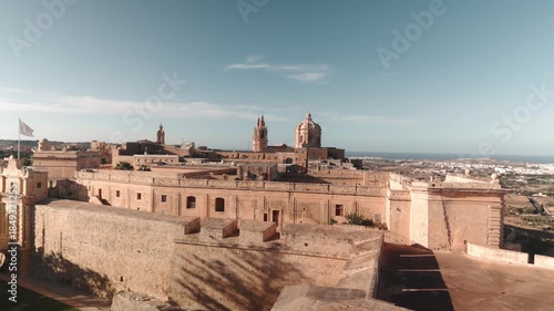 Drone Flight Over Mdina - Malta