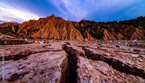 impactful scene of a natural rift