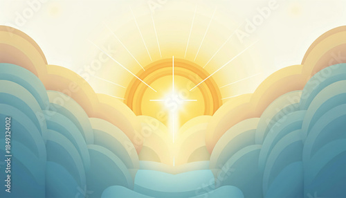 Epiphany Divine Light Abstract Christian Vector