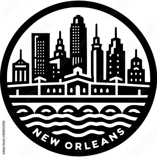 New Orleans Skyline Vector Icon