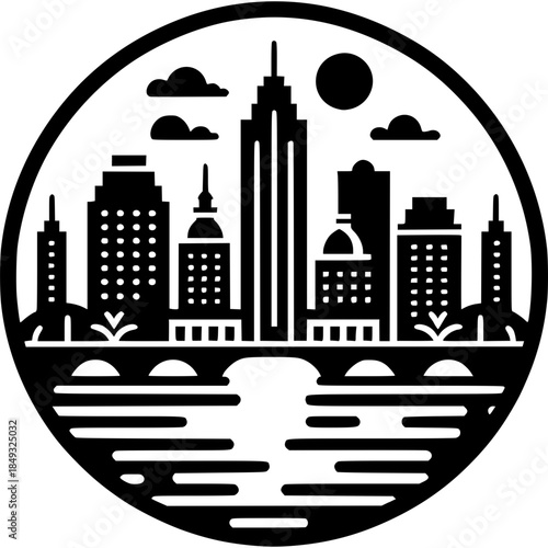 New Orleans Skyline Vector Icon