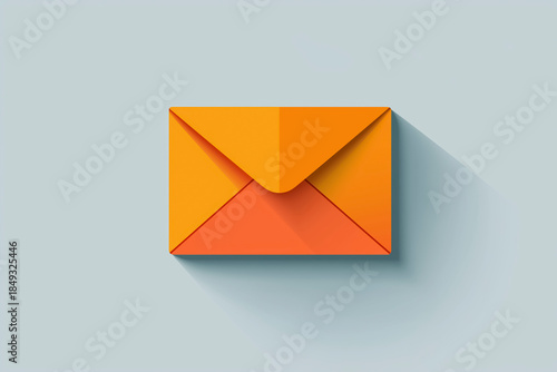 Email envelope icon representing mail communication, newsletter and digital messaging in clean flat vector style isolated on white background