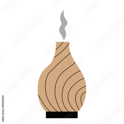 Aroma diffuser wood icon clipart isolated illustration