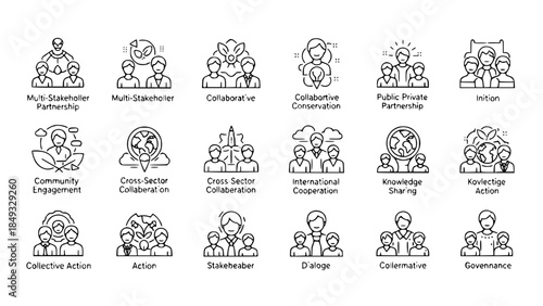 Collaborative people create solutions in diverse team meetings with international cooperation or united figures engage synergy during partnership communication in flat design
