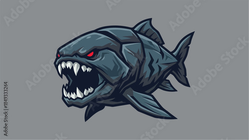 Dunkleosteus prehistoric fish vector illustration.