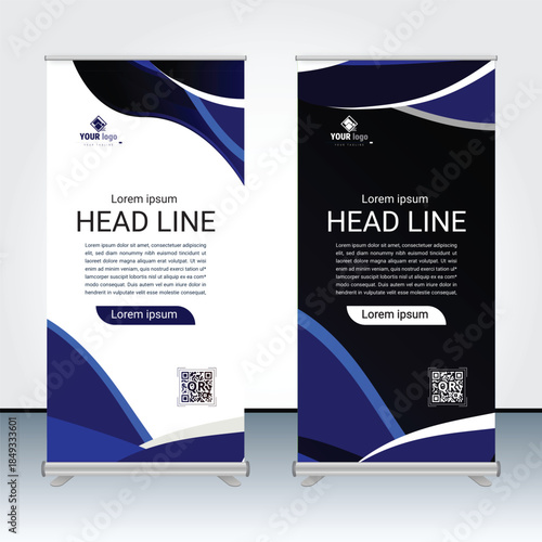 Roll up stand banner template design