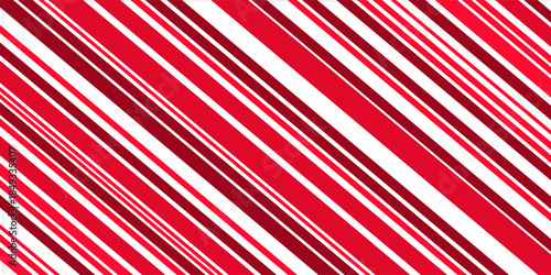 Christmas candle, lollipop pattern. Striped diagonal background with slanted lines. Stripy backdrop for print on wrapping. Vector illustration