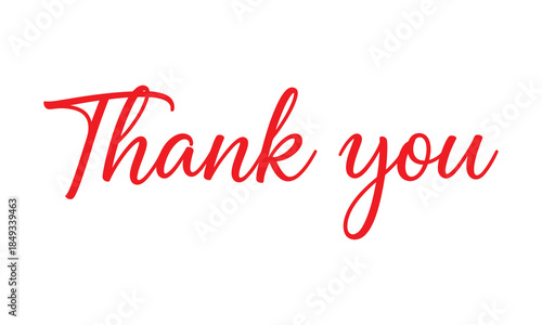 Gratitude expression in red cursive script
