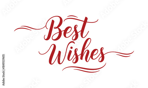 Best wishes greeting card illustration