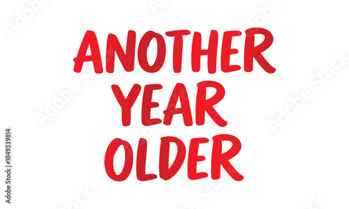 Birthday greeting with comical typography