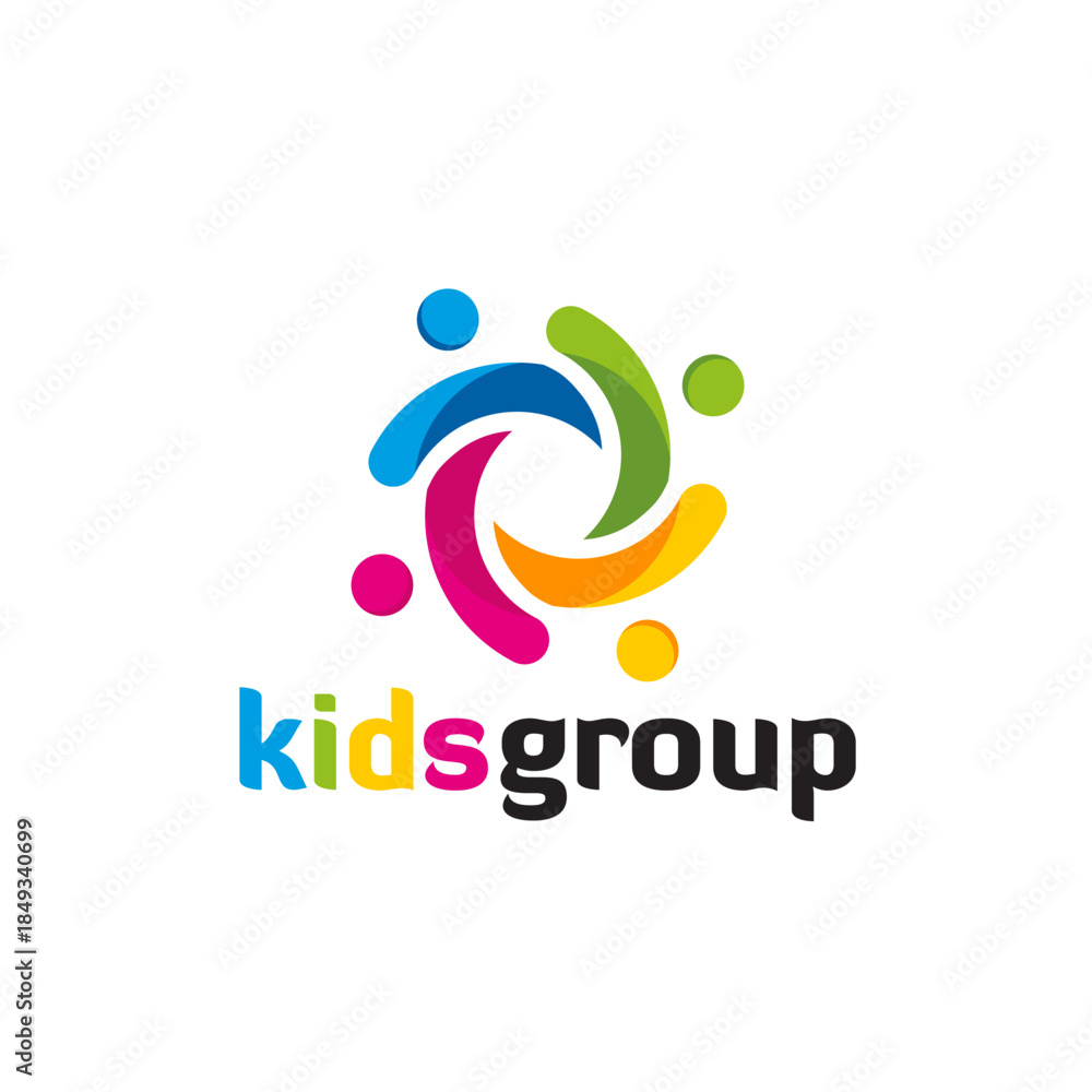Fototapeta premium colorful Kids Education Logo Template designs vector illustration