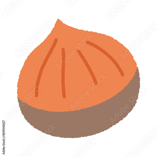 手書き風のシンプルアイコンイラスト　くり