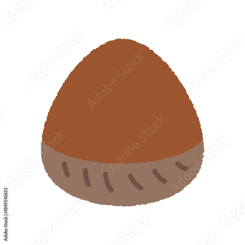 手書き風のシンプルアイコンイラスト　くり