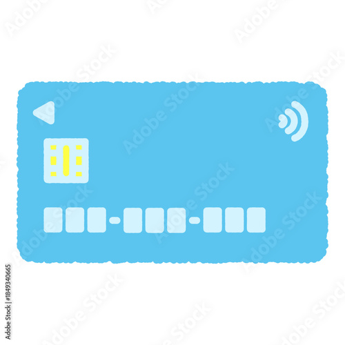 手書き風のシンプルアイコンイラスト　クレジットカード