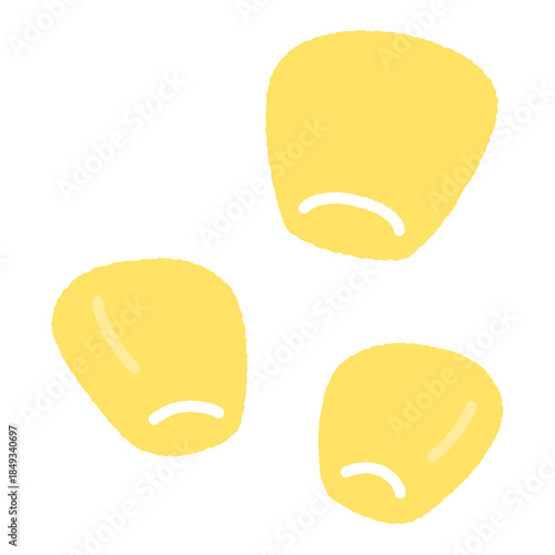 手書き風の単品アイコンイラスト　野菜　コーン