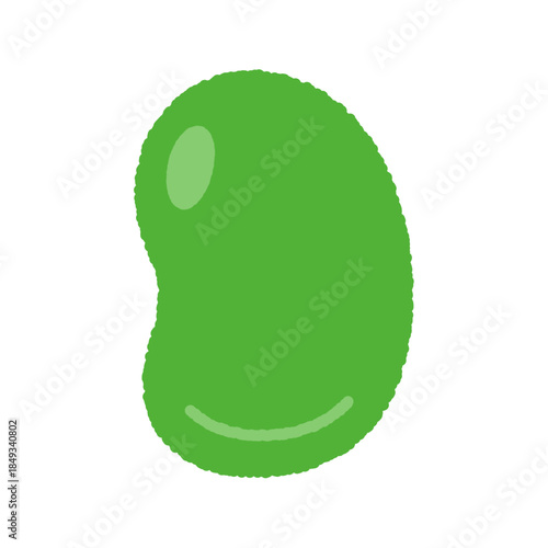 手書き風の単品アイコンイラスト　野菜　そら豆