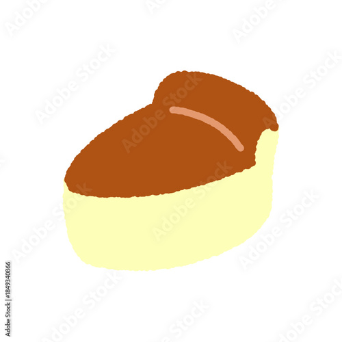 こんがり焼いた柔らかいチーズケーキ