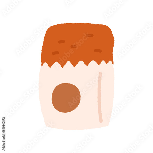 手書き風の単品アイコンイラスト　食べ物　チキン