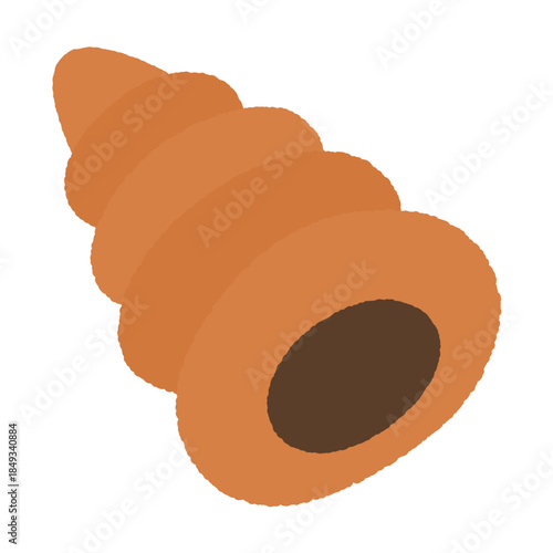 手書き風の単品アイコンイラスト　食べ物　チョココロネ